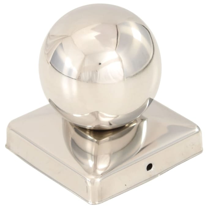 Bouchons de poteau 6 pièces. Forme sphérique Acier inoxydable 101 x 101 mm