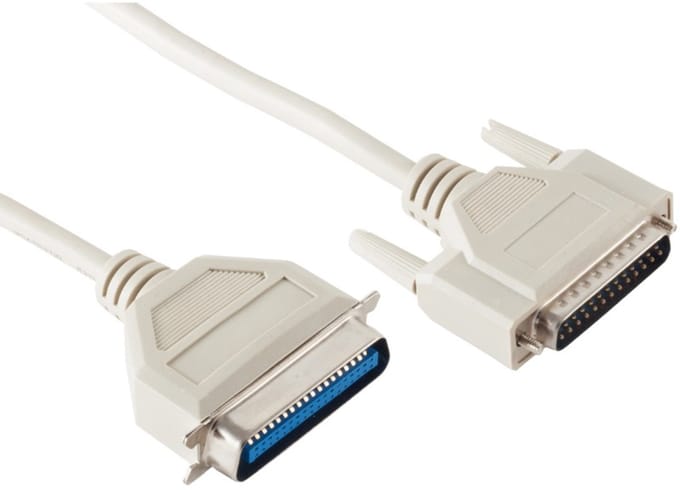 Parallelle printerkabel 25-pins SUB-D - 36-pins Centronics / gegoten connectoren - 1,8 meter