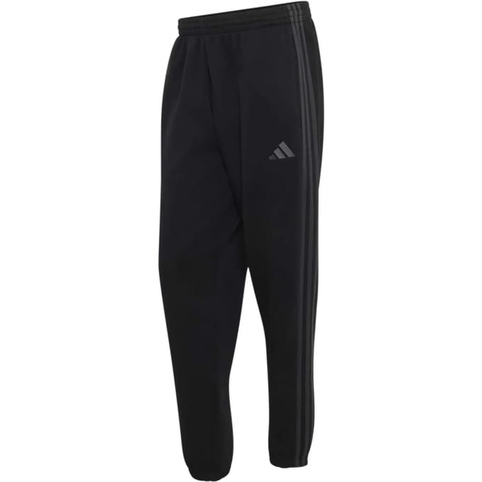 Adidas Essentials 3 Stripes Fleece Tapered Cuffed Joggers Zwart S / Regular Man
