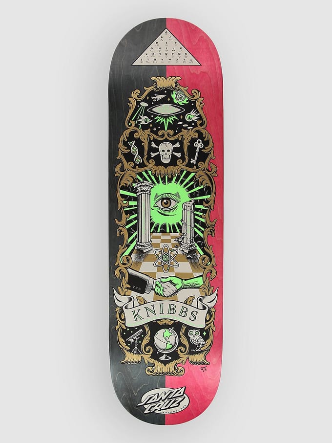 Santa Cruz Knibbs Cryptic Pro 8.5" Skateboard Deck rood