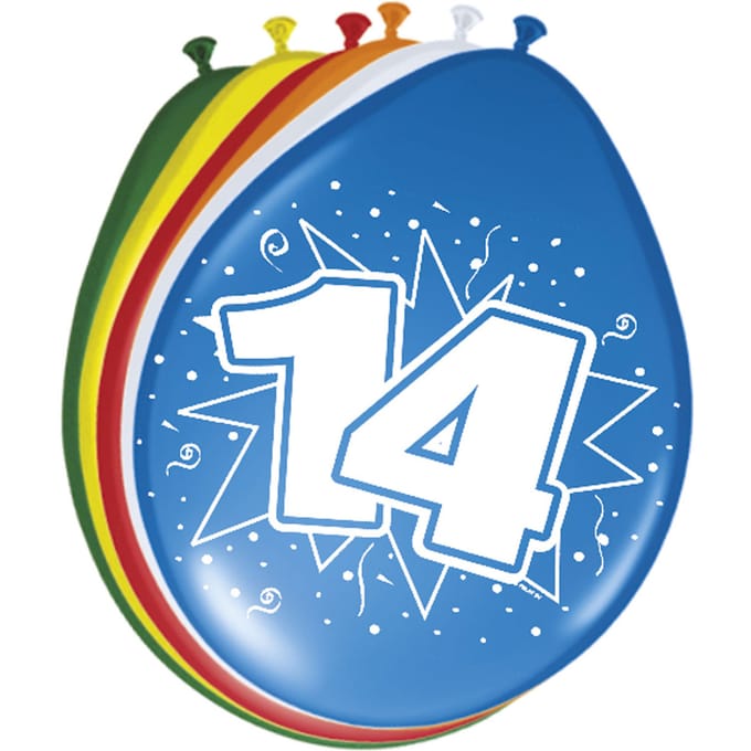 14 Jaar Ballonnen - 8 stuks
