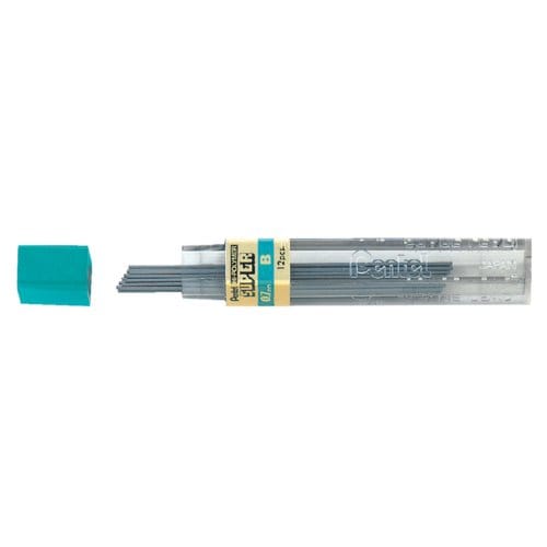 Pentel - potloodstiften | 0 | 7 mm | B | etui van 12 stuks