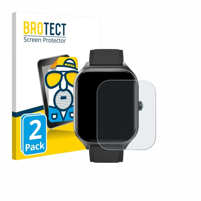 BROTECT - Screenprotector voor FORRLITE Smartwatch 2.01" - Folie Beschermfolie matte 2 Stuks