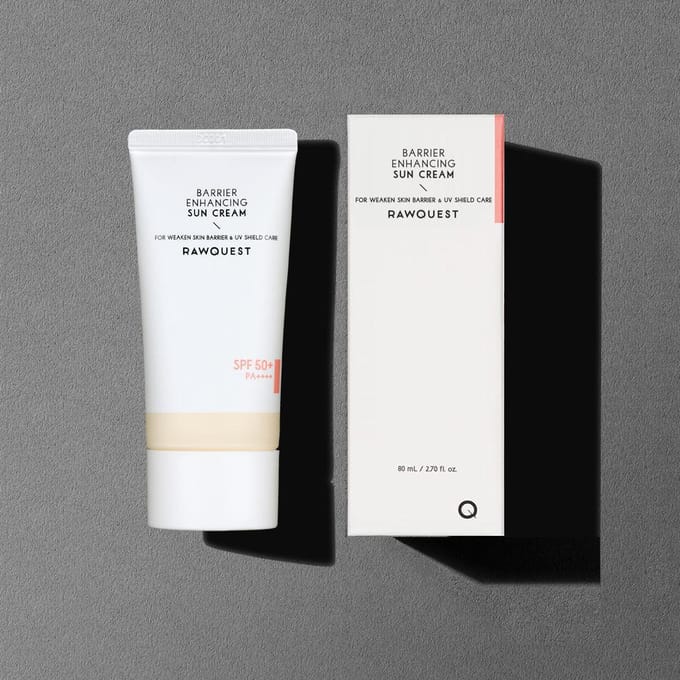 [RAWQUEST] Barrier Enhancing Sun Cream SPF 50+ PA++++ 50ml white