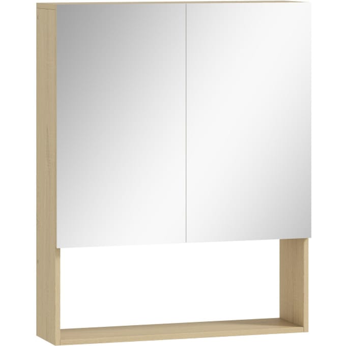 4goodz Spiegelkast met open rek - wandmontage - Bruin