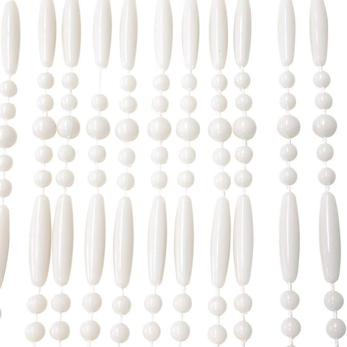 Deurgordijn, vliegengordijn van parels, 90 x 220 cm, robin, wit