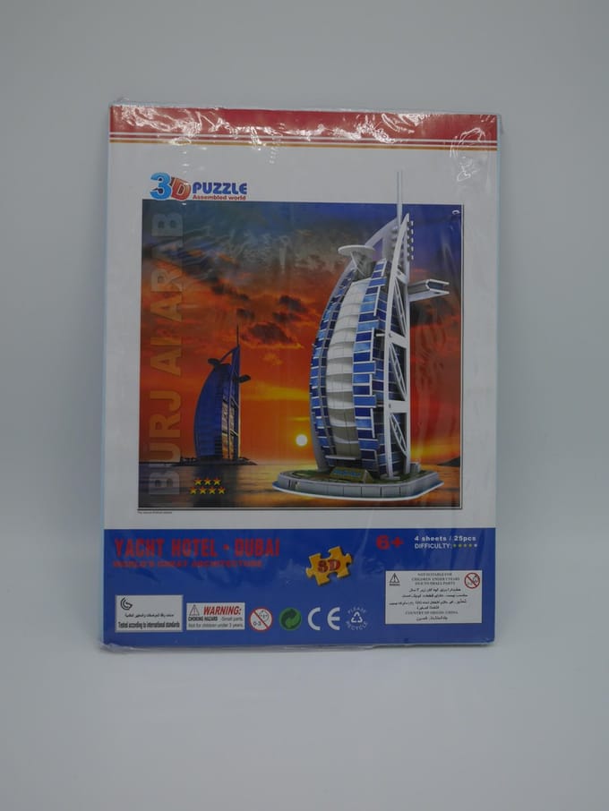 3D Puzzel - Yacht hotel Dubai 24 stukjes