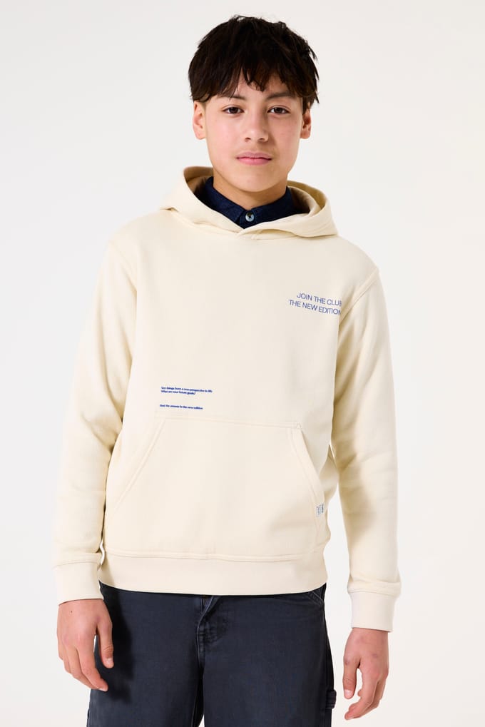 GARCIA Jongens Print Sweater Bruin Lange mouw