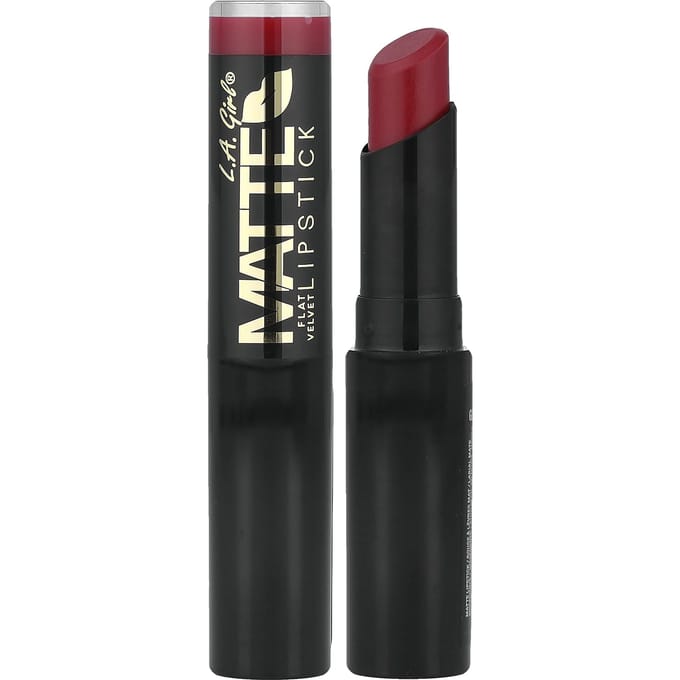 L.A. Girl, Matte Flat Velvet Lipstick, Glc810 Bite Me, 3G (0.10Oz) black