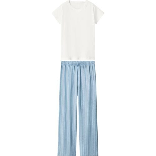 Esmara Kids Kinder pyjama (Wit/blauw, 158/164)