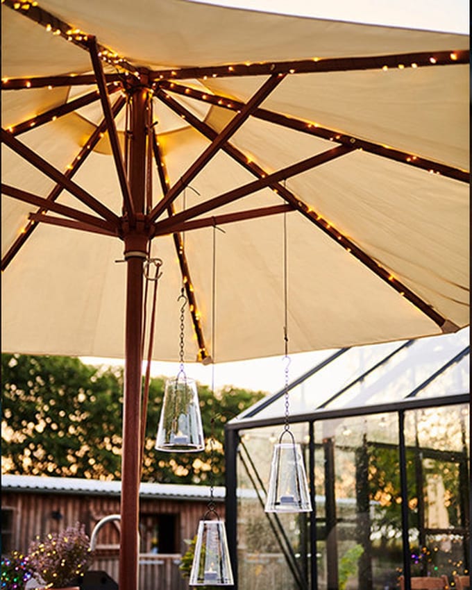 Sirius - Sirius Knirke Solar Lichtslinger Parasol Zilver