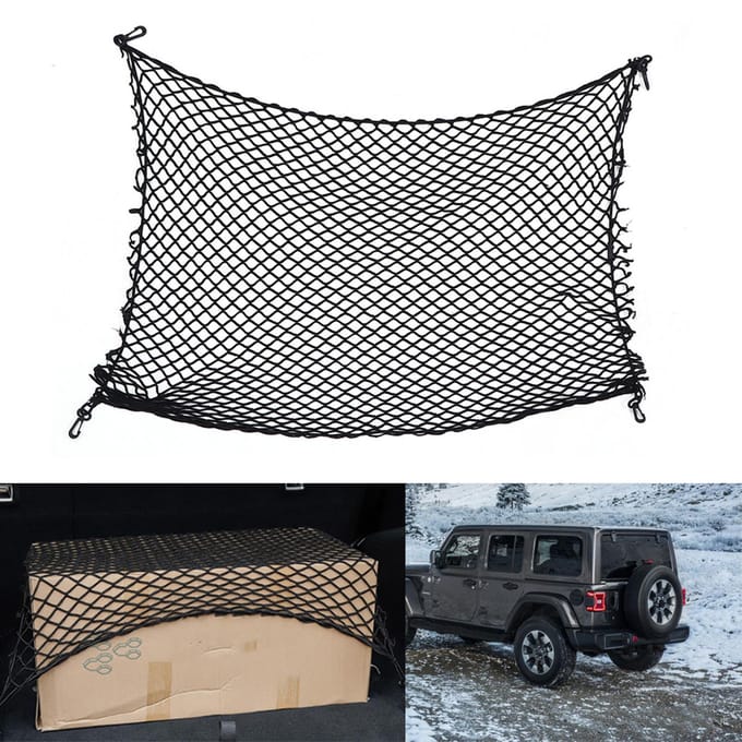 Auto Achterbak Diversen Mesh Opbergorganizer Net Elastisch Net Geschikt voor Jeep Wrangler JL black