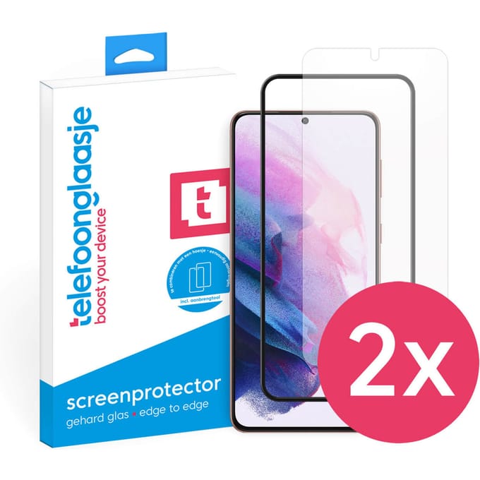 DuoPack: Samsung Galaxy S21 Plus screenprotector gehard glas
