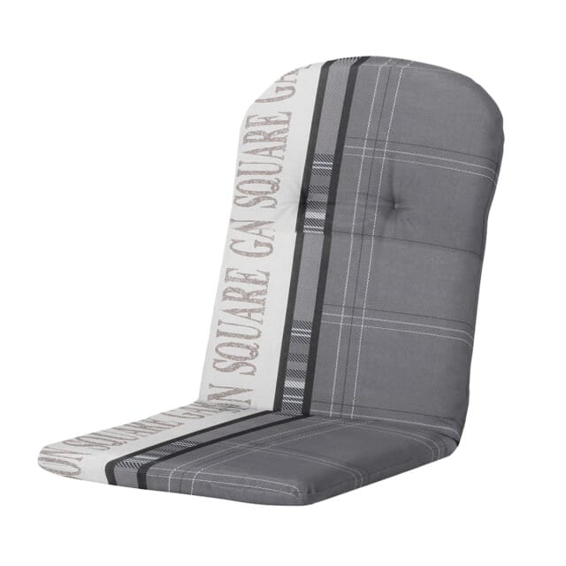 Madison - Kuipstoelkussen Hoge Rug Madison garden grey - Ca. 96x45 cm - Set van 4
