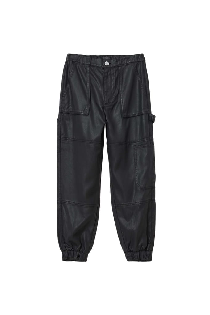 AllSaints Mila Denim Trouser Coated Black Größe: 2 | Cargohosen Outlet | Damen | Blau