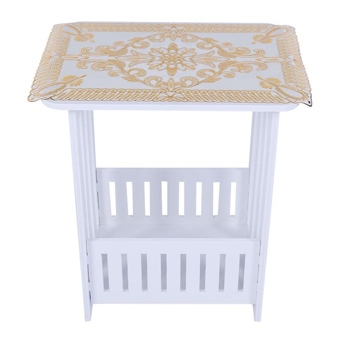 Table d'appoint moderne et élégante Table latérale Bureau café Table à thé pour la maison (34*26*40cm) white