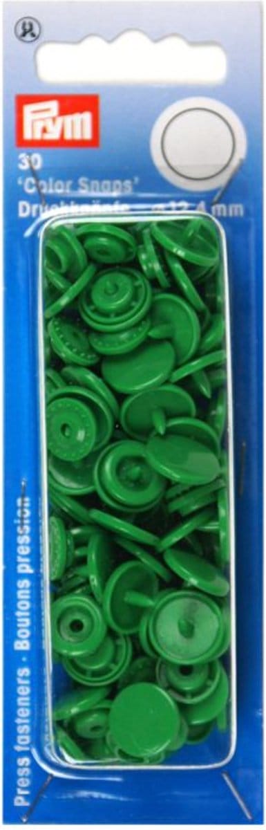 Drukknoop ColorSnaps 12,4 mm gras 30 st. - Drukknopen Color Snaps - Prym