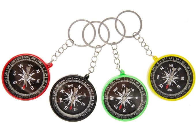 Duckiez Sleutelhanger Kleurenkompas - 48 stuks