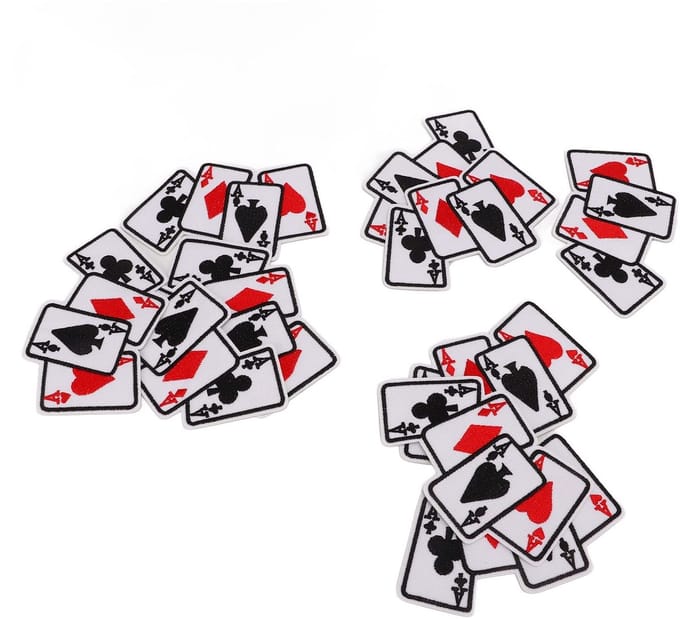 Speelkaarten Patch - Stofstickers Kleding - Kleding Versieren