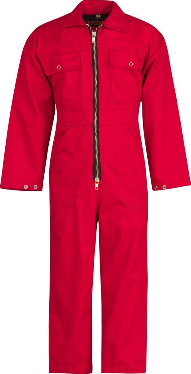 STØRVIK Kinderoverall - Jongens & Meisjes - Rits - Maat 128 - Rood