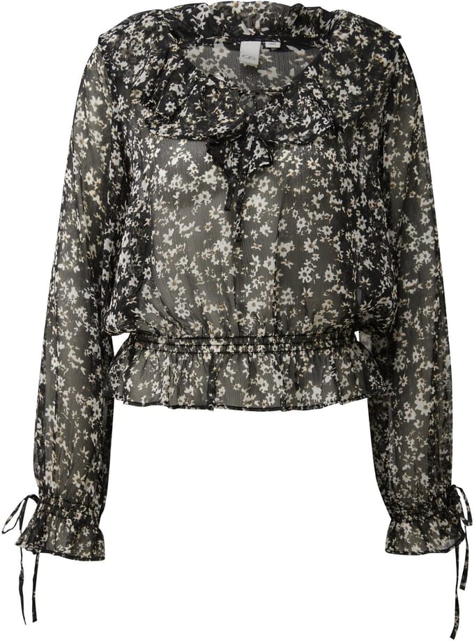 Transparante blouse met bloemmotief voor dames QS