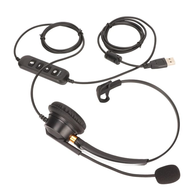 ENC Telefoonheadset Actieve Ruisonderdrukking Enkeloorig Service Hoofdtelefoon voor Telemarketing