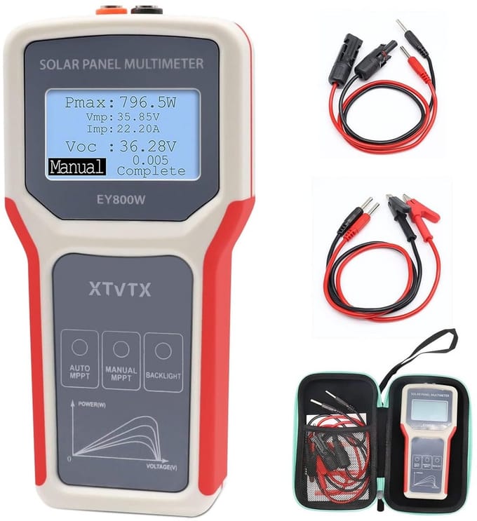 Zonnepaneel Multimeter Fotovoltaïsch met Helder LCD Scherm