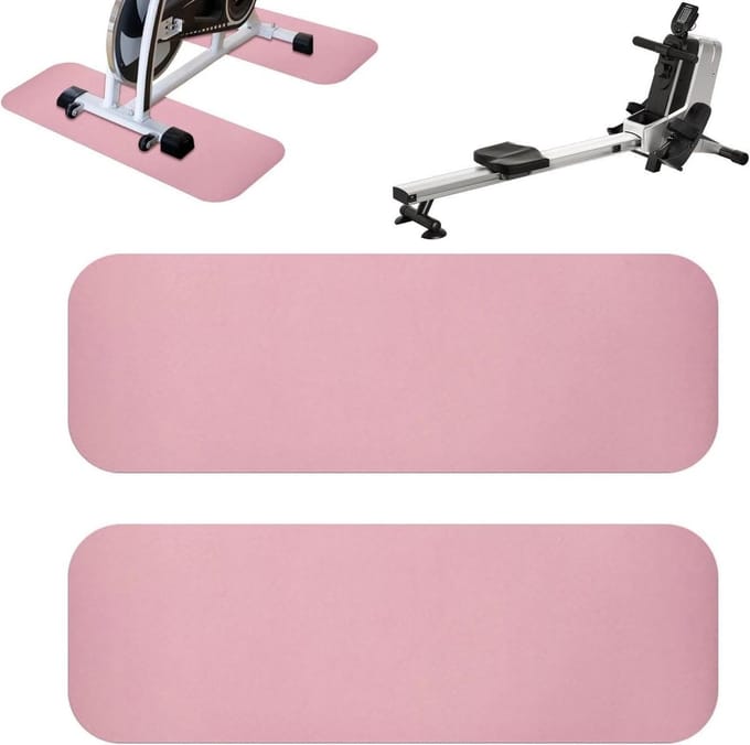 Loopbandmat - Roeitrainerkussen Vloermat - Stil Trainen - Antislip Siliconen Onderkant - 65x180 cm - Roze