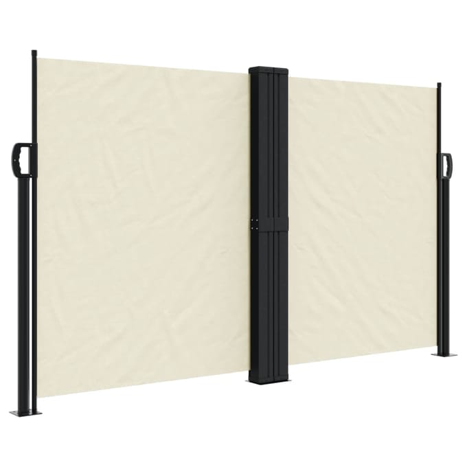 vidaXL - Windscherm - uittrekbaar - 140x1200 - cm - crèmekleurig