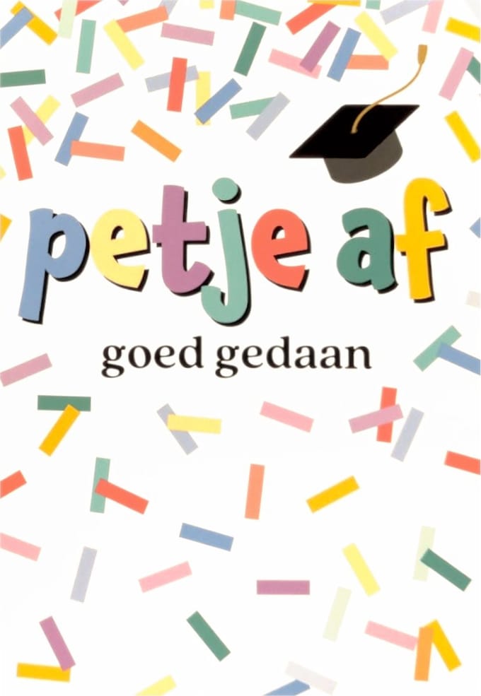 Kaart - Geslaagd - Petje Af Goed Gedaan - Per Stuk