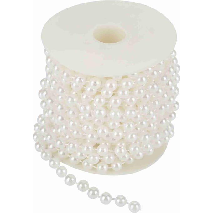 10m/rol Slijpende Parel Draad Kralen Slinger String DIY Bruiloftsdecoratie 8mm(wit) wit