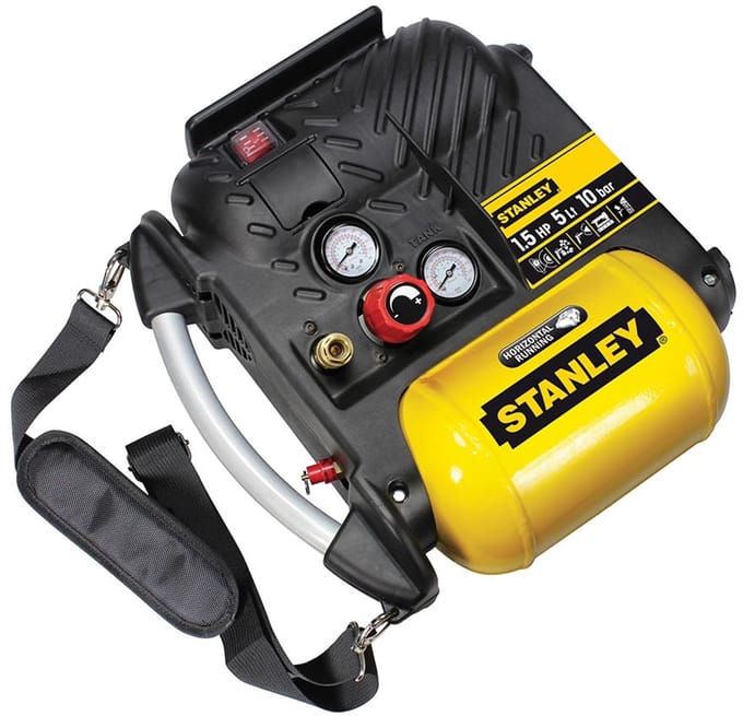 Stanley Compresseur Sans Huile 5L 1,5CV 10Bar 180L Min
