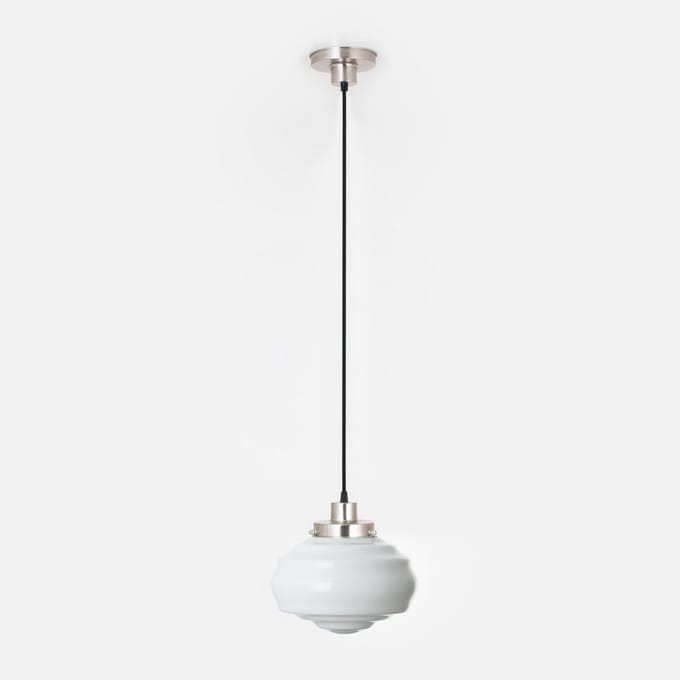Hanglamp aan snoer Alphonse 20's Matnikkel - Art Deco Trade