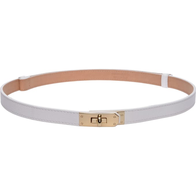 Isabella Rhea Wit Rundleer Riem