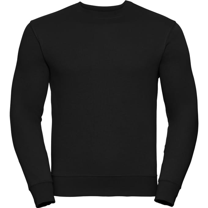 Russell Heren Authentieke Sweatshirt (Slimmer Cut) (Zwart)