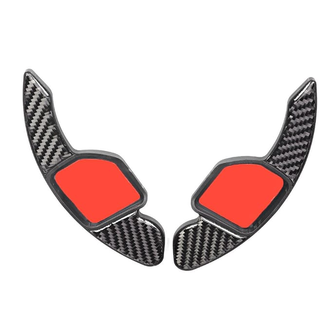 Paire de Couvercles de Palettes de Volant en Fibre de Carbone Adaptés pour A3 A4L 2013 2016 red