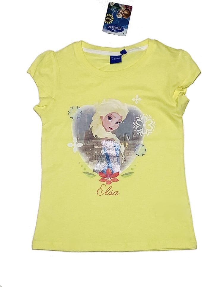Frozen T Shirt Elsa geel 8 jaar