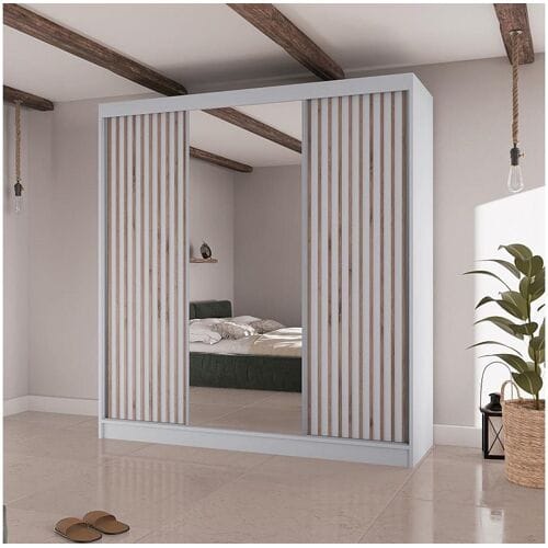 BeautySofa24 Hangkast Lico II 200/61/215 wit