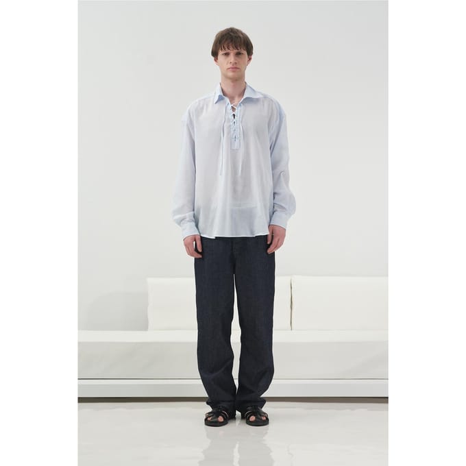 Casual Relaxed Fit Langarmshirt met Strikdetail