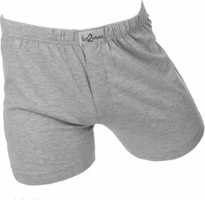 Fun2wear wijde herenboxershort - grijs - 2-pack - M
