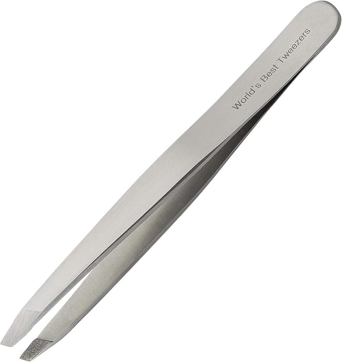 Precision Pincet met Diamantpunt voor Wenkbrauwen en Ingegroeide Haren - Schuin Tip