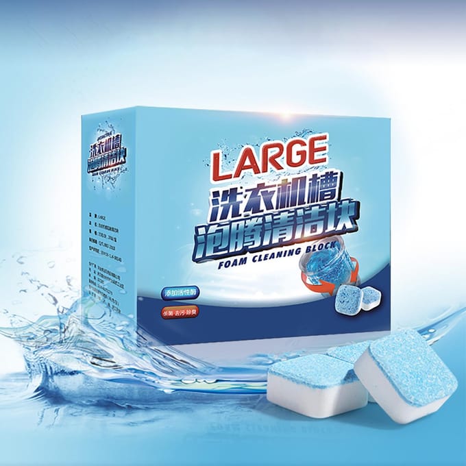 Wasmiddel bruistabletten Wasmachine bruistabletten Reiniger Wasmiddel diep 12Pcs blue