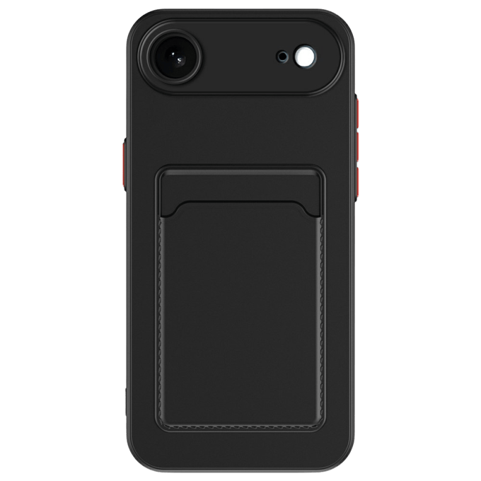 CaseBody Apple iPhone Air Telefoonhoesje met Kaarthouder Zwart