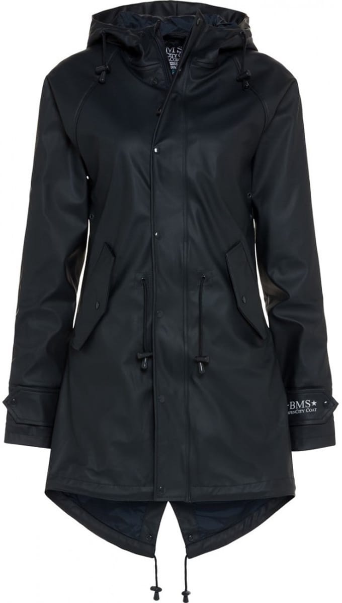 Donkerblauwe dames regenjas / parka HafenCity® van BMS L