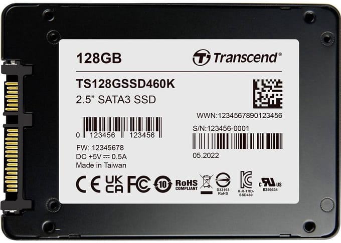 Transcend 128 GB mSATA SSD harde schijf SATA III TS128GSSD460K-VS1