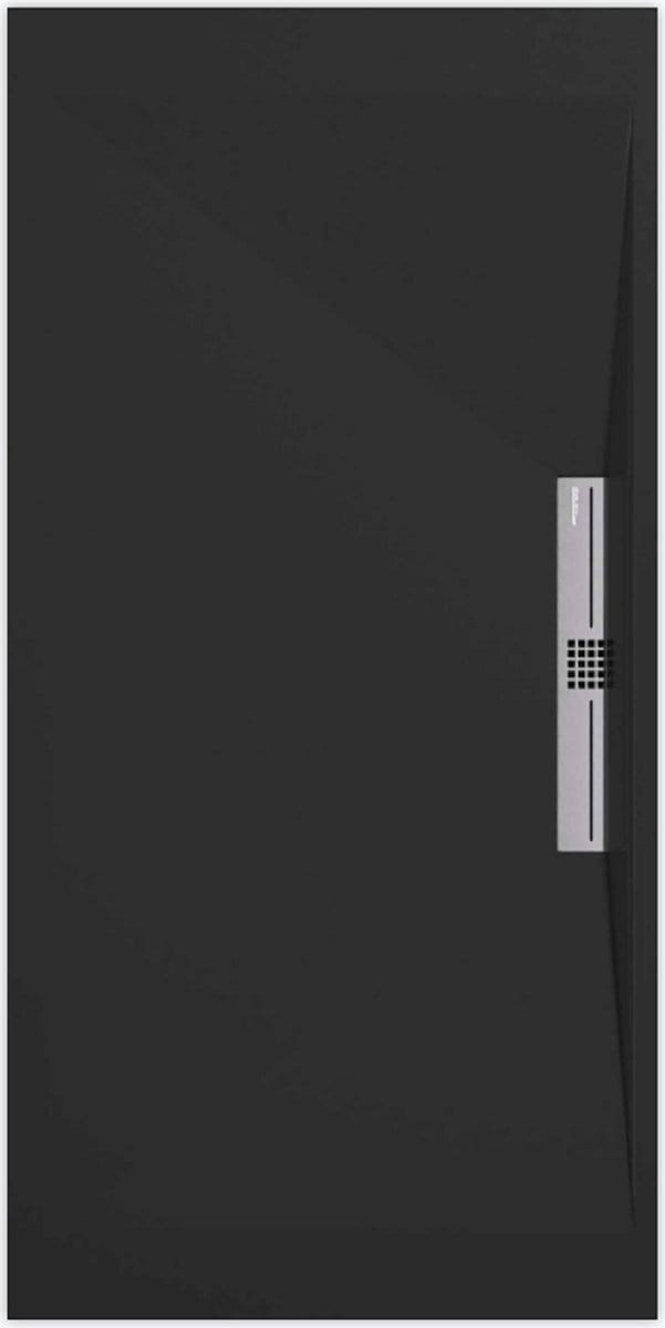 Sanifun douchebak Stone Side Black Smooth 1100 x 800 S