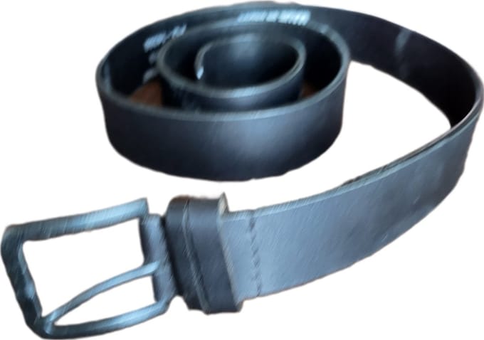 riem - OLD WEST - 105cm zwart - 100% buffallo leather