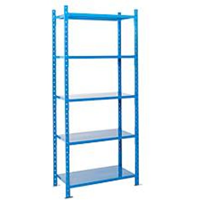 Legbordstelling-basissectie, m. 5 legborden van plaatstaal, B 1010 x D 800 x H 2500 mm