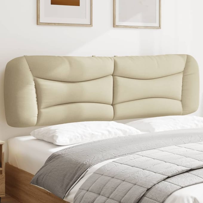 vidaXL - Hoofdbordkussen - "Hvar" - 180 - cm - stof - crèmekleurig