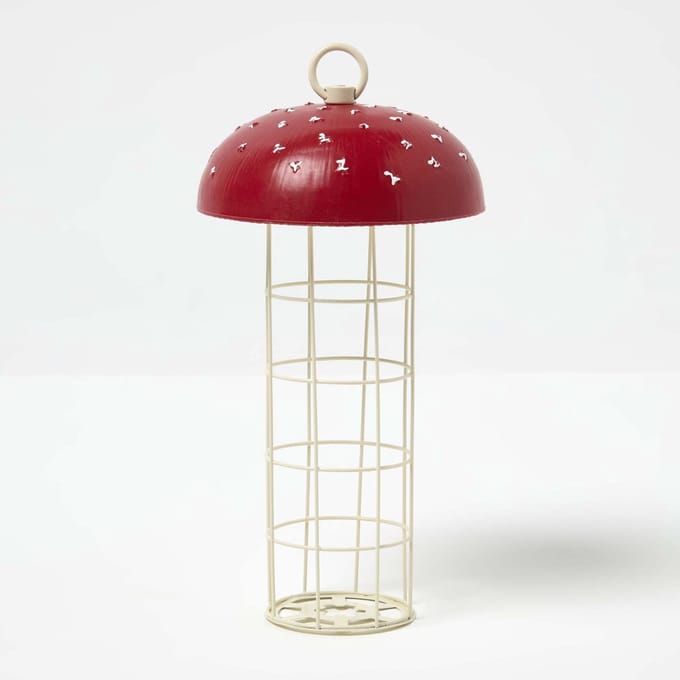 Homescapes Fly Agaric Feeder – Suet Ball Holder om op te hangen